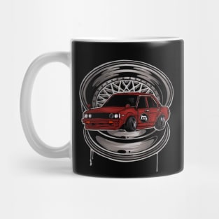 Red corolla Mug